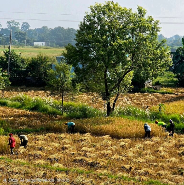 Greenkunja Guesthouse – Rice fields seen from the terrace