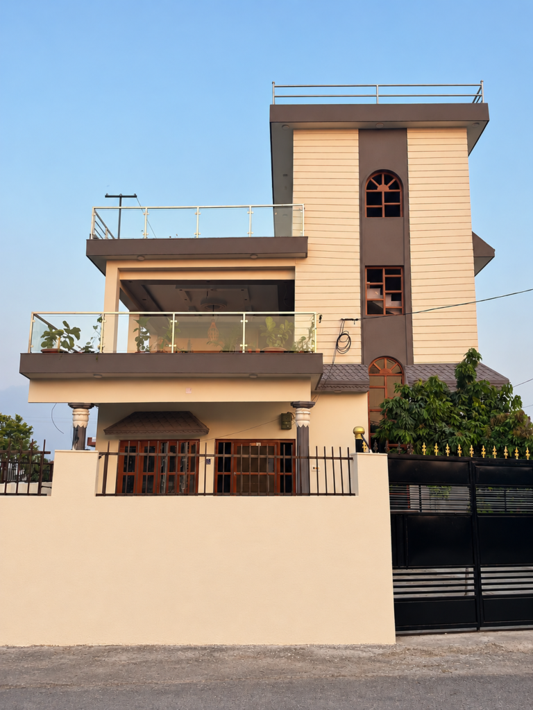 Greenkunja Guesthouse – The guesthouse from the front